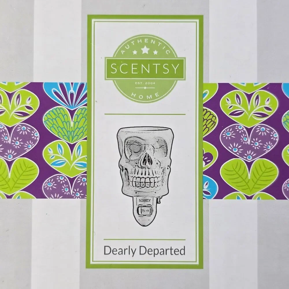 Scentsy Dearly Departed Skull Mini Warmer Halloween Retired New Open Box